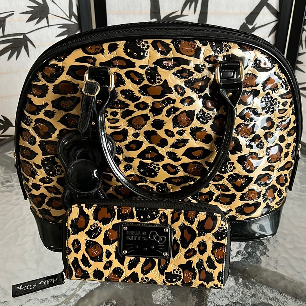 Loungefly Hello kitty cheetah bag and wallet